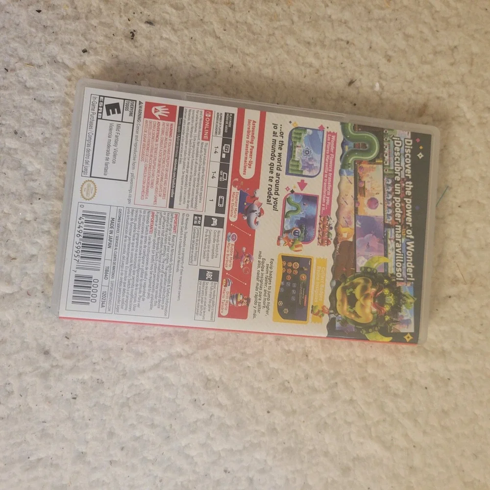 Nintendo Super Mario Bros Wonder Switch Game One Size Multicolor Excellent 2023